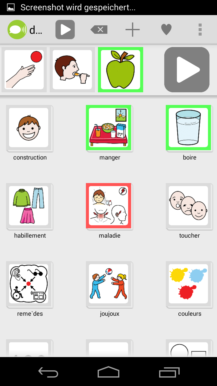Android application LetMeTalk: Free AAC Talker screenshort