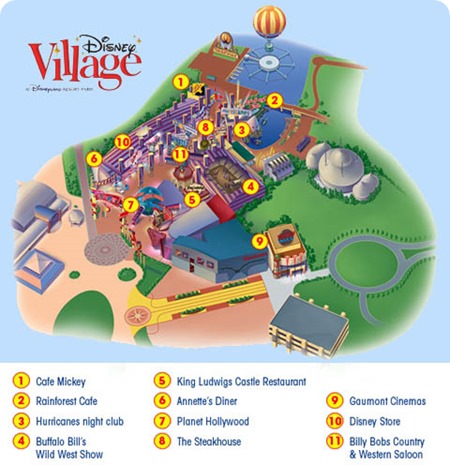 Disney_Village_Mapa