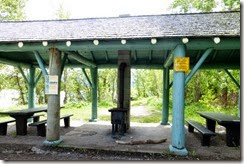 Picnic shelter in Waterton Lakes NP, Alberta, Canada