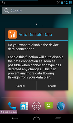 Auto Disable Data Connection