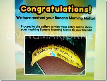 Dole Banana Morning Motto Entry