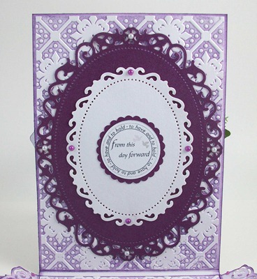 Purple Roses Wedding Card1