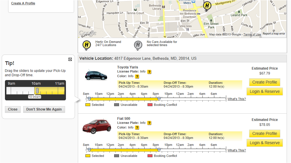 Robert Dyer Bethesda Row HERTZ ON DEMAND TAKES ON ZIPCAR IN DOWNTOWN