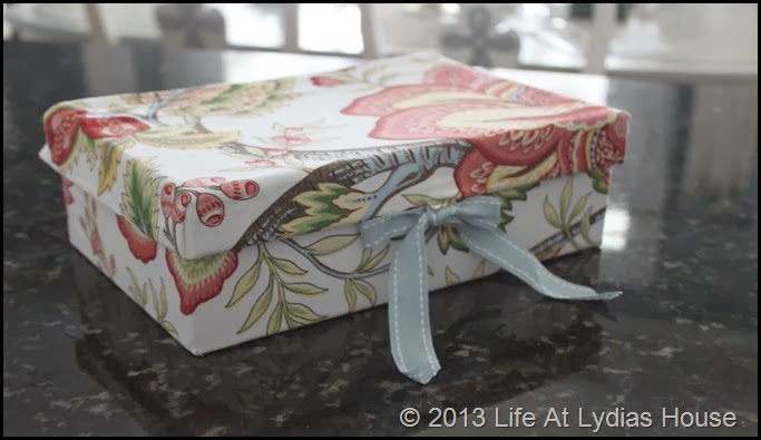 fabric covered shoe box