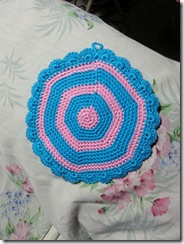 back of blue pink mandala