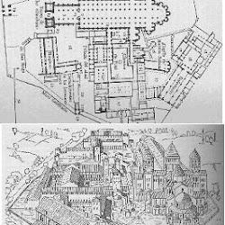 04 - Planta y reconstruccion del Monasterio de Cluny