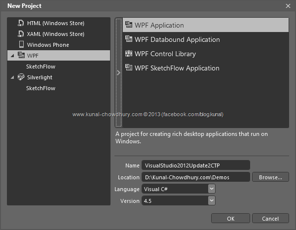 Blend for Visual Studio 2012 Update 2 CTP