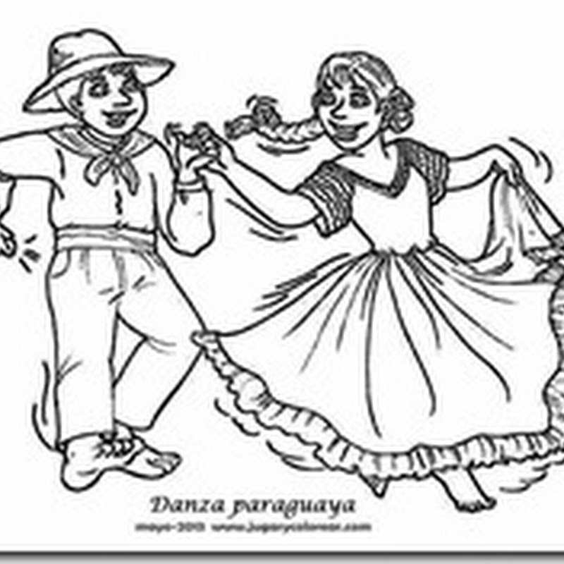 Colorear bailes paraguayos