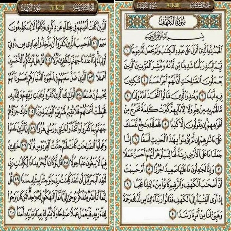 Surat Al Kahfi Ayat 1 10 Beserta Artinya Contoh Seputar Surat