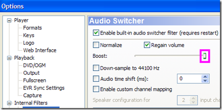 Windows Media Player Classic Options Audio Switcher Windows Media Player Classic Options Audio Switcher