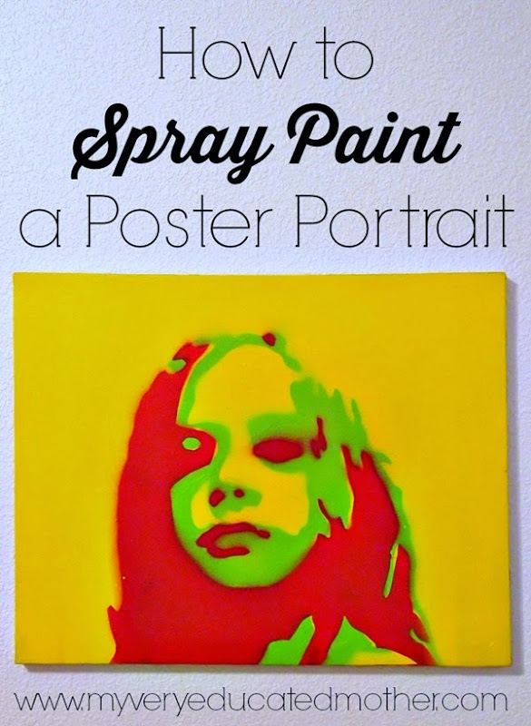 How to Create a Spray Paint Portrait via @mvemother #plutoniumhoa #DIY