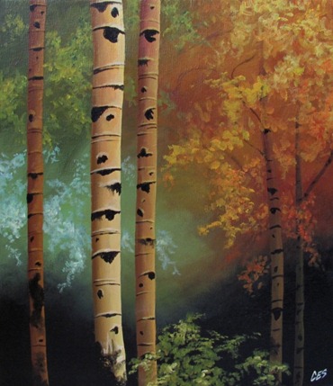 seasons landscape painting