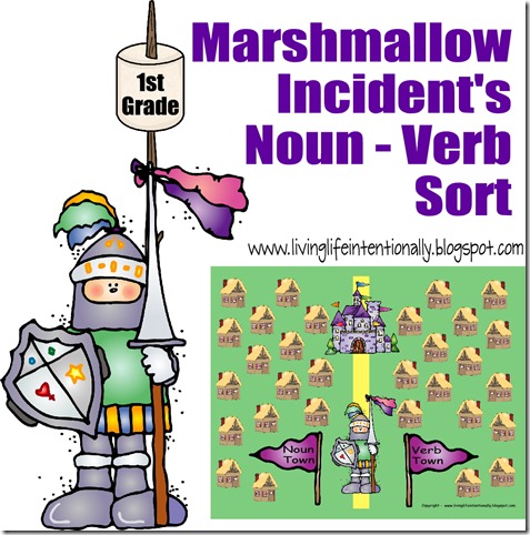 {free} 1st grade marshmallow noun verb sort {free} 1st grade marshmallow noun verb sort