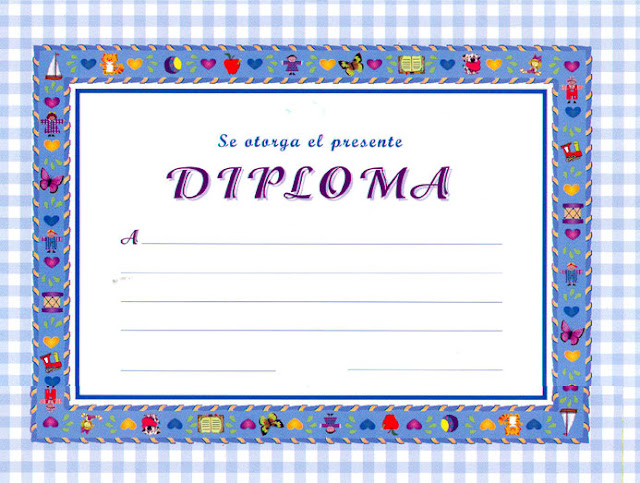 DIPLOMAS INFANTILES PARA IMPRIMIR