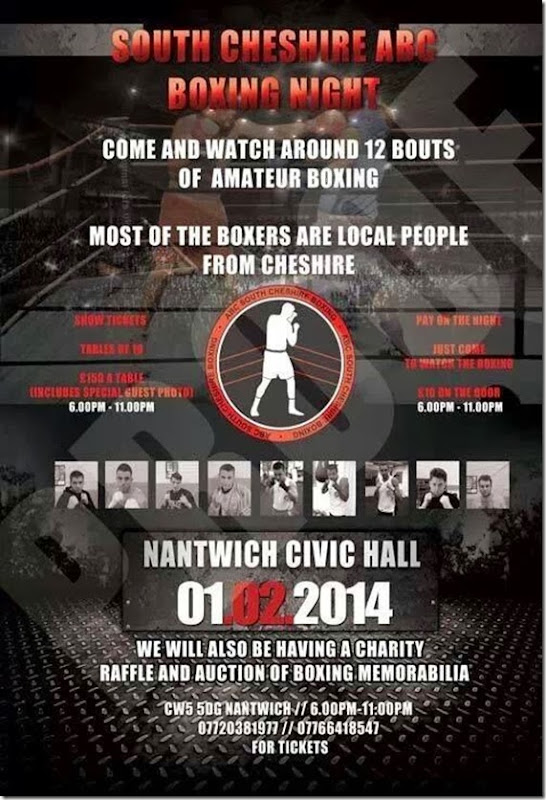 South Cheshire ABC - Boxing Night - Nantwich Civic Hall - Saturday 1st February 2014