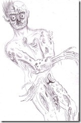Cadavru in putrefactie - Decaying body drawing