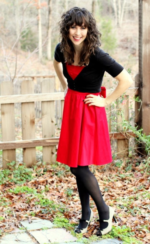 red dress