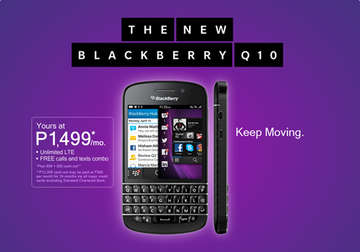 BlackBerry Q10 4G LTE Globe Telecom Philippines