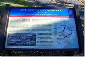 Battle of Cross Keys - Civil War Trails Marker close up on the text