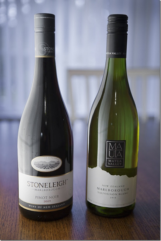 2009 Stoneleigh Marlborough Pinot Noir and 2010 Matua Valley Marlborough Sauvignon Blanc-1