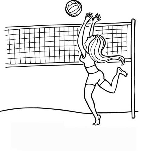 Volleyball Coloring Pages Volleyball To Color