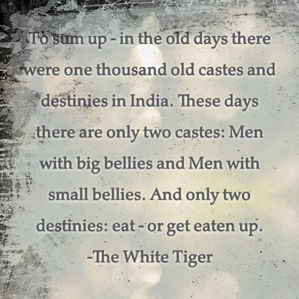 Sensible Ramblings! Book Review The White Tiger
