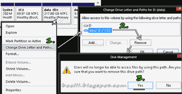 Disk Management  Remove and Shart drive