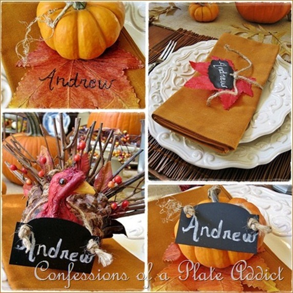 CONFESSIONS OF A PLATE ADDICT Thanksgiving Placecards