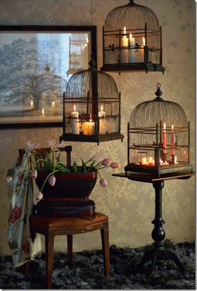 bird cages candles
