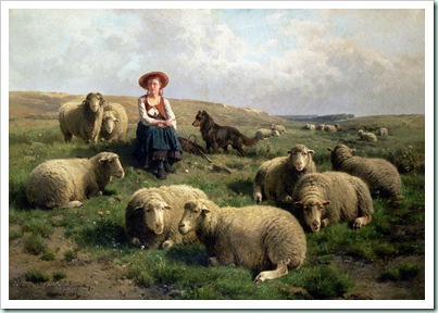shepherdess-with-sheep-in-a-landscape, leemputten&gerard