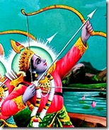 Lord Rama aiming His arrow