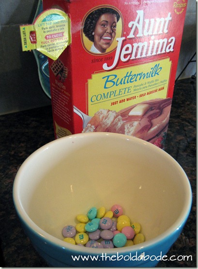 M&M pancake ingredients