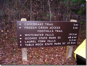 Toxaway River sign