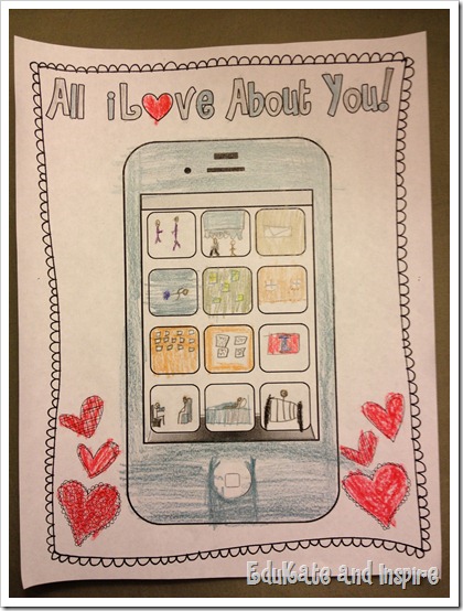 All iLove About You: iPhone Writing Activity