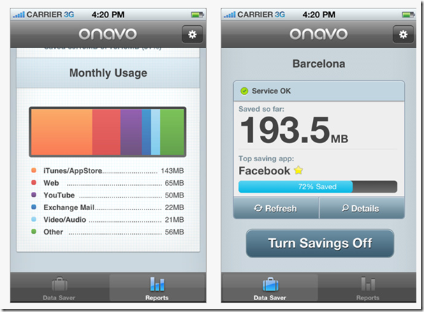 ONAVO Réduire la consommation data sur son IPhone