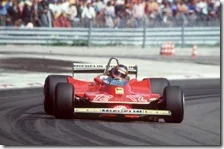Gilles Villeneuve con la Ferrari 312 T4