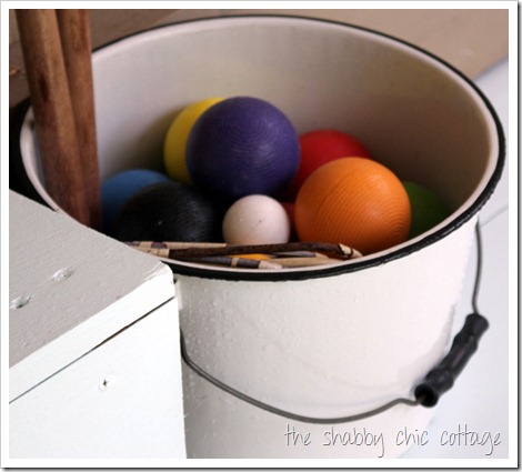 bucket of croquet balls