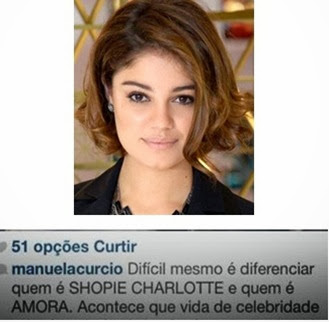 Sophie Charlotte é chamada de Amora pelas costas na Globo