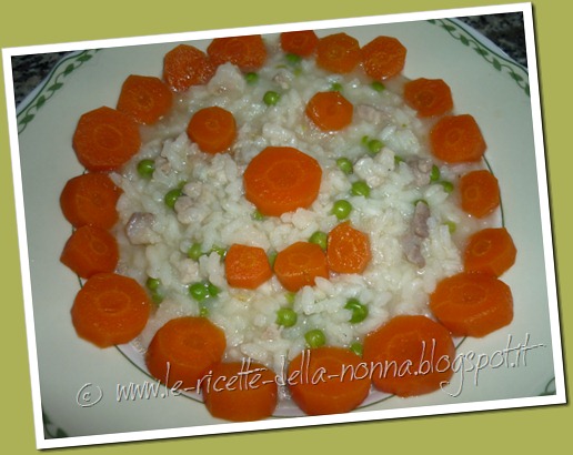 Risotto con pancetta, carote, piselli e aglio fresco (7)