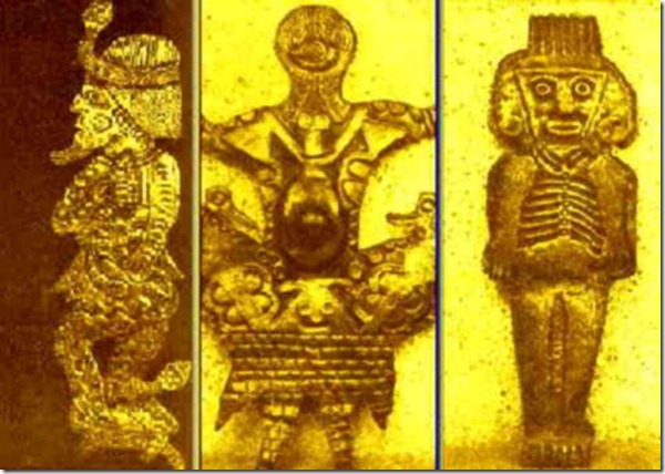 Estatuetas e adornos encontrados no Equador e guardados pelo Museu de Cuenca Estatuetas e adornos encontrados no Equador e guardados pelo Museu de Cuenca