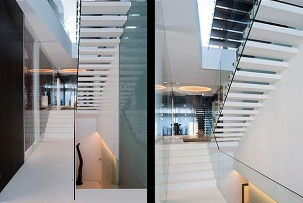 Two in a box Architekten diseño-escaleras-cristal