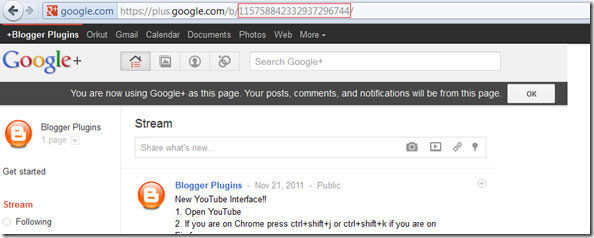 Google Plus Page Badge - Your Page URL