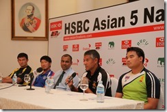 Top table guests L to R Timur Mashurov (KAZ), Chang Wei-cheng (TPE), Asanga Seviratne (SLRFU Pres), Ravin duPlessis (SRI), Tanyavit Kuasing (THA)
