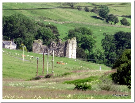 14th Century Thirlwell Castle built from stone robbed from Hadrians Wall.