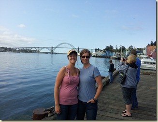 Megan & Theresa on crabbing dock 