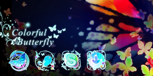 Colorful Butterfly GO Theme