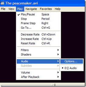 Windows Media Player Classic Play-Audio-Options