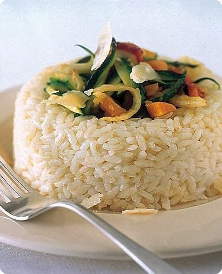 Anelli di riso bianco con verdure