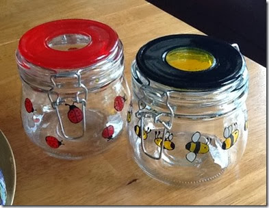 painted jars