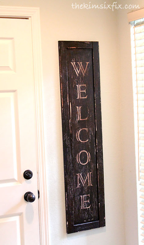 Faux vintage welcome sign